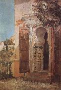 Tom roberts Moorish Doorway,Granada USA oil painting artist